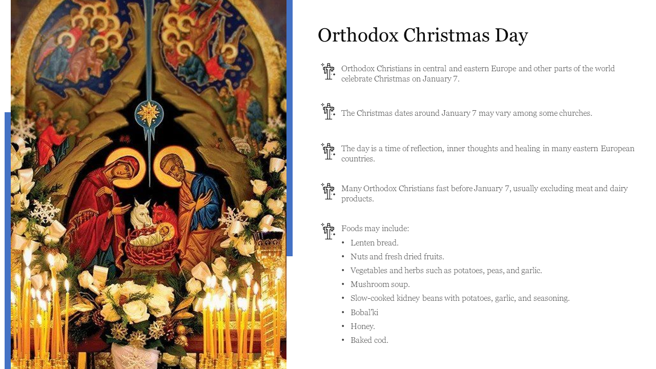 Orthodox Christmas Day PowerPoint Template Free Download